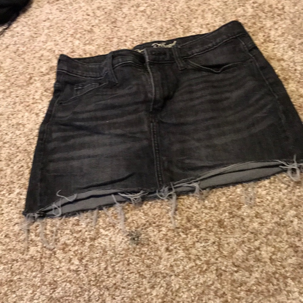 short black denim skirt